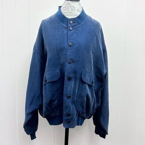 Whitby Vintage Washed Silk Bomber Jacket